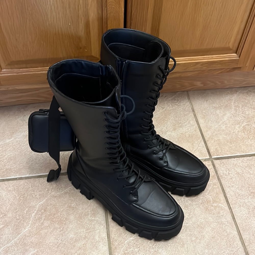 Knee high platform boots